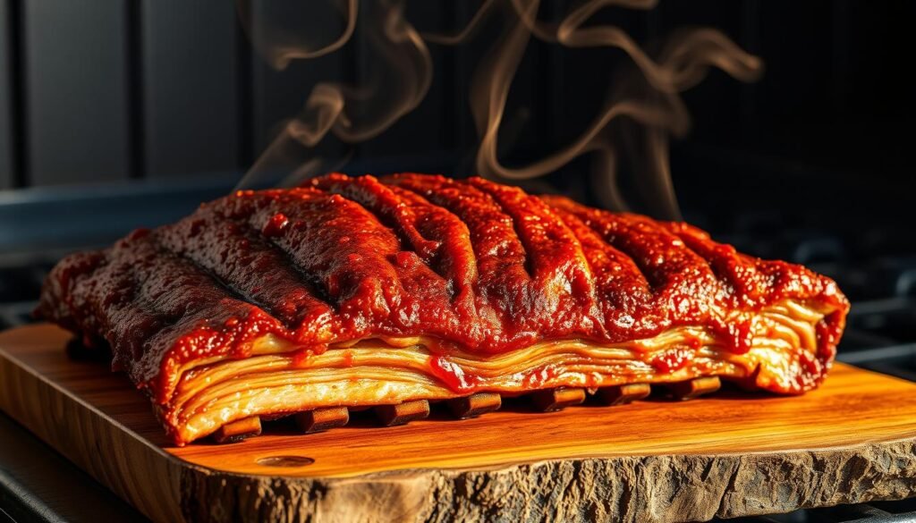 smoking ribs